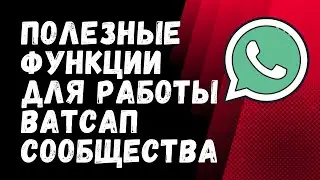ПОЛЕЗНЫЕ ФУНКЦИИ для эффективной работы в Ватсап-сообществе