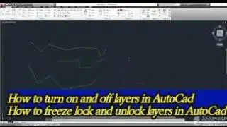 How to turn on and off layers in AutoCad _ How to freeze, lock and unlock layers in AutoCad