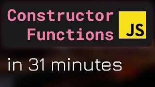 #65 Constructor Functions, THIS Keyword (and more) in JavaScript Programming Language