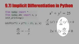 9.7) Implicit Differentiation in Python