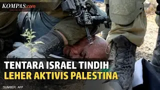 Viral Foto Tentara Israel Tindih Leher Aktivis Lansia Palestina dengan Lututnya