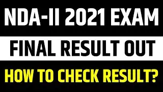 NDA 2 2021 Final Result Out | How to check, Result PDF