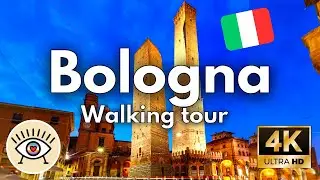 [4K] BOLOGNA Italy ✅ WALKING TOUR with subtitles - Towers of Bologna - 