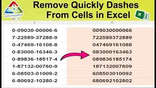 How to Quickly Remove Dashes from Cells in Ms Excel|| Remove Dashes Ms Excel Tutorial ( Urdu/Hindi)