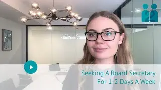Seeking A Board Secretary For 1-2 Days A Week
