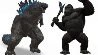 Godzilla and Kong in Google AR