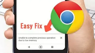How to Fix Unable to Complete Previous Operation Due to Low Memory 2020