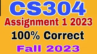 CS304 Assignment 1 2023//Cs304 Assignment 1 Fall 2023//Cs304 assignment 1 Solution 2023 