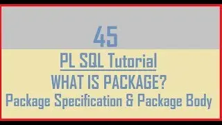 Tutorial 45 : PL SQL Package Intorduction