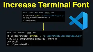 INCREASE TERMINAL FONT SIZE IN VS CODE