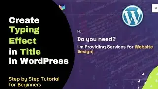 Create Typing Effect Title in WordPress | Auto Typing | Animated Headline | Elementor | Free Plugin