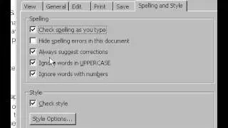 Microsoft Office PowerPoint 2000 Spelling options