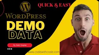 how to import theme data in WordPress || theme demo data import in wordpress || code with code