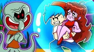 BOYFRIEND vs CRAZY SQUIDWARD EVIL - Friday Night Funkin' Animation