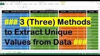 Extract Unique values in Excel, How to extract unique items or Records from a list in MS Excel