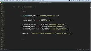 126 Creating the Frond End comment insert query   PHP Full Course 2021