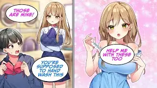 [Manga Dub] I instructed a receptionist how to wash her bra two days in a row [RomCom]