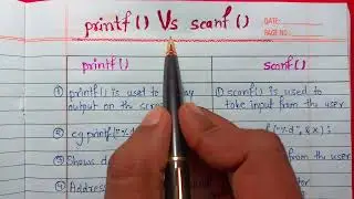 📢 Difference Between printf() and scanf() in C | Master Input & Output Functions!