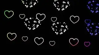 Heart effect black screen | love effect overlay |love effect after effects