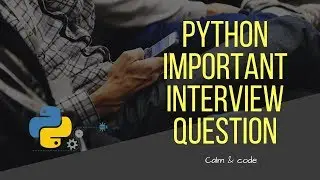Python Tutorial - Important Interview Question - Python Arrays