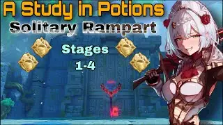 Completing All Stages of Solitary Rampart | A Study In Potions | - Genshin Impact