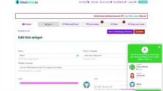 Setup WhatsApp Widget for your website