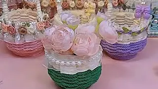 Paper Cup Basket 🧺 Tutorial Woolen Craft ideas for beginners #flowerbasket #bestoutofwast