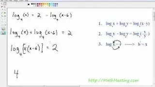 Solving logarithmic Equations