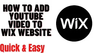 HOW TO ADD YOUTUBE VIDEO TO WIX WEBSITE 2024