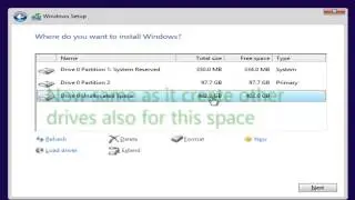 How to Create New Drive in Windows 10 while installing