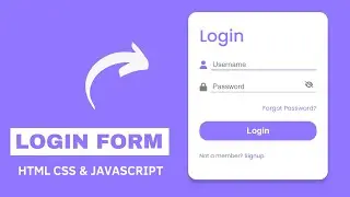 Login Form Using HTML CSS & JavaScript | How To Create a Login Form