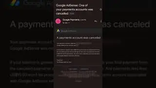 Google Adsense: One of your payment Account was cancelled