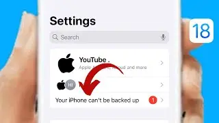 Fixed✅: Your iPhone Cant Be Backed Up iOS 18 | 2024 | Hindi