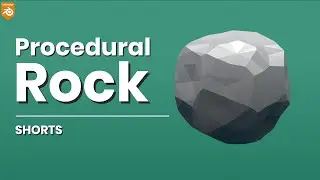 How to make a procedural low-poly rock in Blender | 3D Modeling | #shorts