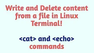 Write new content to a file without opening it in Linux Terminal with 