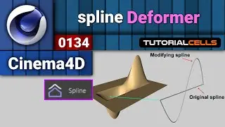 0134. spline deformer in cinema 4d