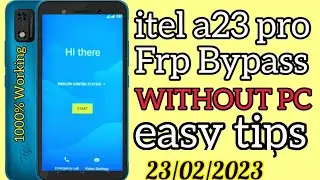 Itel A23 Pro FRP Bypass Without Pc || Itel L5006C google account bypass without pc 2023
