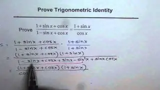 Important (1 + sinx + cosx)/(1 - sinx + cosx) = (1 + sinx)/cosx