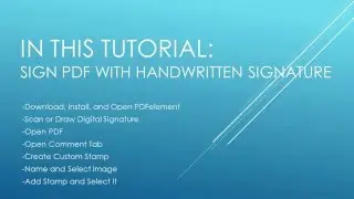 How to Sign PDF with Handwritten Signature