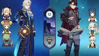 Бездна 4.5 | Нёвилетт в команде четверок и Риззли мелт с Нахидой | f2p Genshin Impact