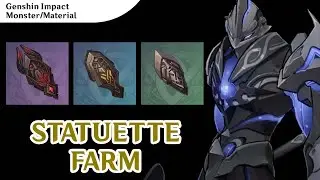 Gloomy/Dark/Deathly Statuette Farm | The Black Serpents/Abyss Herald Locations | Genshin Impact