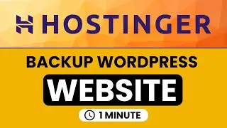 How To Backup Hostinger Website | How To Backup WordPress Website in Hostinger