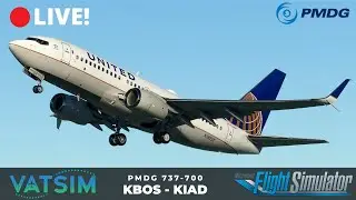 🔴 MSFS Live! | Boston (KBOS) - Dulles (KIAD) in The PMDG 737 | Vatsim