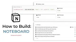 How to build: Notion Advance Noteboard | Notion Advance note taking system