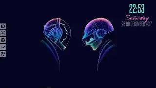 Glowing Daft Punk Rainmeter Skin