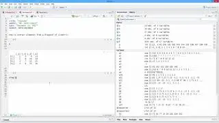 How to Extract Elements from a Diagonal of a Matrix in R. [HD]