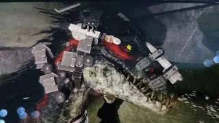 Dragon eats a tiny human, then farts on another tiny human on the ground