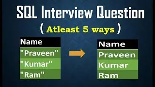 SQL Interview Question || How to remove double quotes in SQL