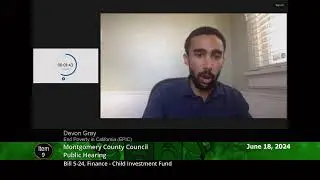 June 18, 2024 - Evening Public Hearing on Bill 5-24, Finance Child Investment Fund