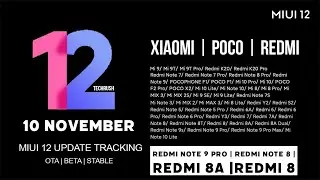MIUI 12 UPDATE TRACKERS - 10 NOVEMBER MIUI 12 IN REDMI 8/8A | REDMI NOTE 9 PRO